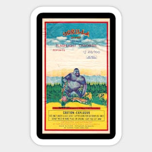 VINTAGE FIRECRACKER GORILLA BRAND MADE IN MACAU Sticker